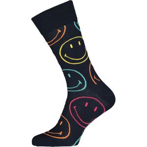 Happy Socks Jumbo Smiley Dot Sock, lachend blauw