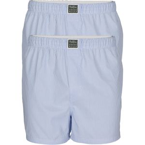 Bjorn Borg wijde boxershorts (2-pack), lichtblauw met wit gestreept