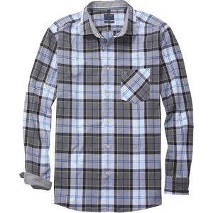 OLYMP Casual regular fit overhemd, twill, wit geruit