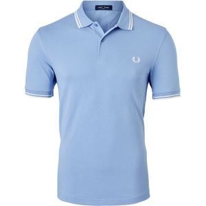 Fred Perry M3600 polo twin tipped shirt, heren polo Sky / Snow White / Snow White -  Maat: XL