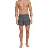 SCHIESSER Cotton Essentials boxershorts wijd (2-pack), klassiek katoen, zwart en geruit