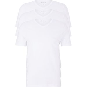 HUGO BOSS Classic T-shirts regular fit (3-pack), heren T-shirts V-hals, wit -  Maat: XXL