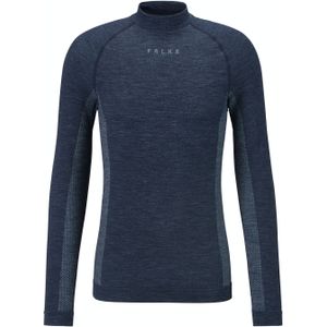 FALKE heren lange mouw shirt Wool-Tech, thermoshirt, blauw (space blue) -  Maat: S