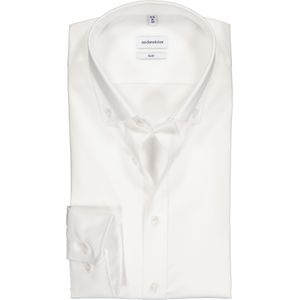 Seidensticker slim fit overhemd, button-down, wit 43