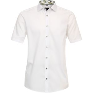 VENTI - Overhemd - Korte Mouwen - Poplin - Lichtgestreken Kwaliteit