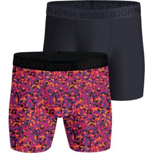 Bjorn Borg Performance boxers, microfiber heren boxers lange pijpen (2-pack), multicolor