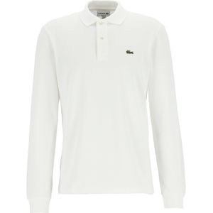 Lacoste Classic Fit polo lange mouw, wit -  Maat: XXL