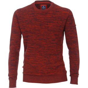 Redmond heren trui katoen, O-hals, rood (middeldik) -  Maat: 4XL
