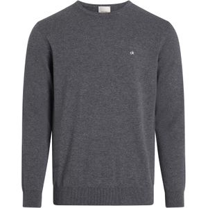 Calvin Klein heren pullover katoen met zijde, grijs