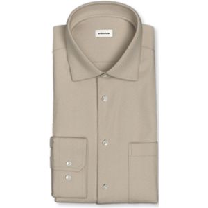 Seidensticker regular fit overhemd, popeline, beige