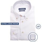 Ledub modern fit overhemd, mouwlengte 72 cm, popeline, wit 40