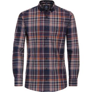 Redmond - Comfort Fit Overhemd - Blauw - Twill - Lange Mouwen