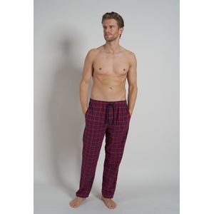 TOM TAILOR heren pyjama- of loungebroek, donkerrood geruit -  Maat: M