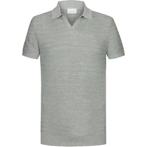 Profuomo - Polo - Korte Mouwen - Linnenmengsel - Slim Fit