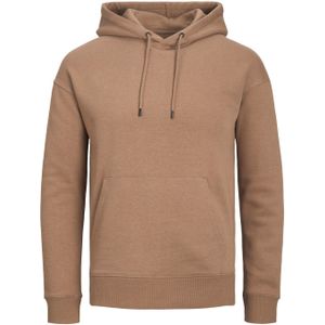 JACK & JONES Star basic sweat hood regular fit, heren hoodie katoenmengsel met capuchon, camel bruin