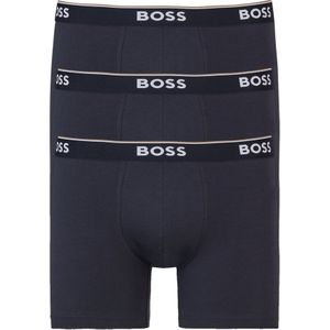 HUGO BOSS Power boxer briefs (3-pack), heren boxers normale lengte, navy -  Maat: L