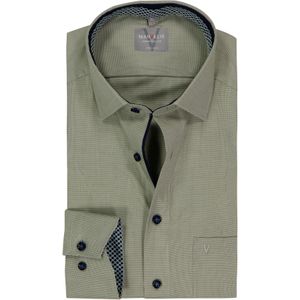 MARVELIS comfort fit overhemd, twill, olijfgroen