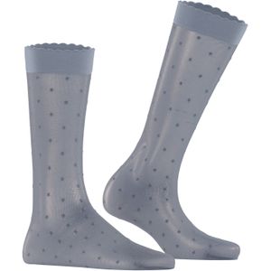 FALKE Dot 15 DEN dames kniekousen, grijs (pearl grey)