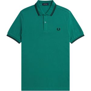 Fred Perry M3600 polo twin tipped shirt, pique, Deep Mint -  Maat: 3XL