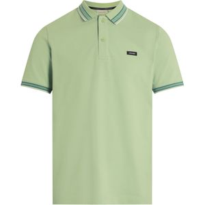 Calvin Klein Stretch Pique Multi Tipping Slim Polo, heren poloshirt, lichtgroen - Maat: S