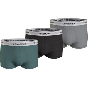 Calvin Klein Trunk (3-pack), heren boxers normale lengte, groen, zwart, grijs -  Maat: M