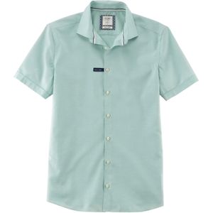 OLYMP Smart Casual Level 5 body fit overhemd, korte mouw, popeline, groen