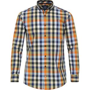 3 voor 99 | Redmond comfort fit overhemd, popeline, groen geruit