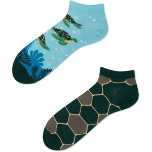 Many Mornings unisex enkelsokken, Turtle Time Low