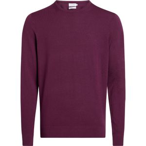 Calvin Klein heren pullover wol, Merino Crew Neck Sweater, paars -  Maat: L