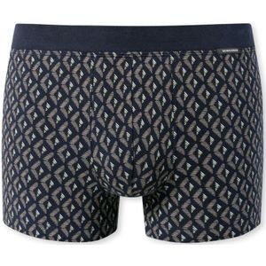 SCHIESSER Fine Interlock boxer (1-pack), heren short fijn gedessineerd bruin-grijs -  Maat: 3XL