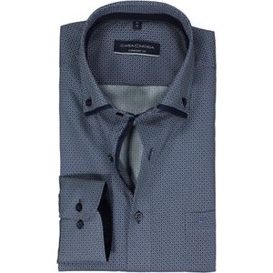 CASA MODA comfort fit overhemd, popeline, blauw dessin