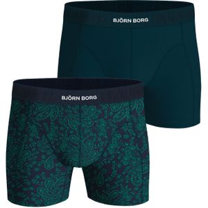 Bjorn Borg Cotton Stretch boxers, heren boxers normale lengte (2-pack), blauw, print