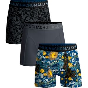 Muchachomalo boxershorts, heren boxers normale lengte (3-pack), Boxer Shorts Starry -  Maat: L