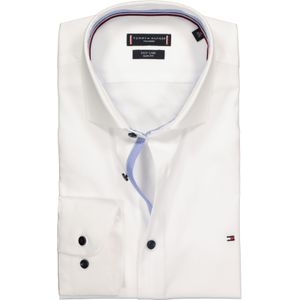 Tommy Hilfiger Classic slim fit overhemd, wit (contrast)