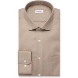 Overhemd - Zand - 100% Katoen - Regular Fit - Kentkraag - Lange Mouwen