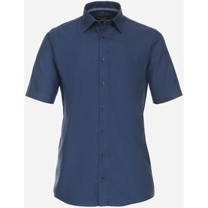 CASA MODA comfort fit overhemd, korte mouw, dobby, blauw 38