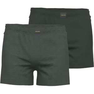 Ceceba heren boxershorts wijd model met gulp (2-pack), donkergrijs gestreept