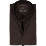 OLYMP - 24/7 Modern Fit - Overhemd - Zwartbruin - Strijkvriendelijk