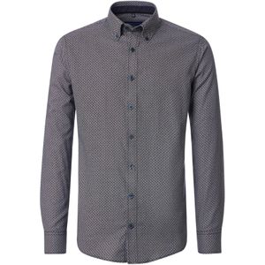 CASA MODA - Sport Comfort Fit - Overhemd - Bruin Dessin - Strijkvriendelijk