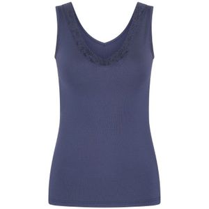 RJ Bodywear RJ dames Pure Color Bayonne dames singlet lace (1-pack), donkerblauw