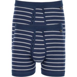 SCHIESSER Original Classics shorts (2-pack), Feinripp met gulp, blauw gestreept