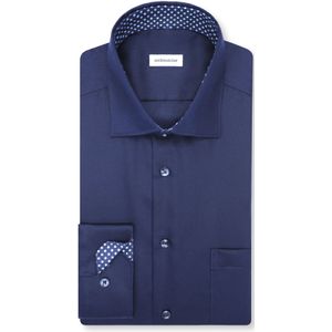 Seidensticker - Businessoverhemd - Donkerblauw - Regular 1/1 Kentkraag - Effen