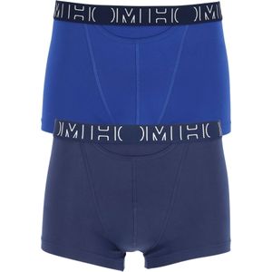 HOM Boxerlines #2 boxer briefs HO1 (2-pack), heren boxer kort met horizontale gulp, donker- en kobaltblauw -  Maat: S