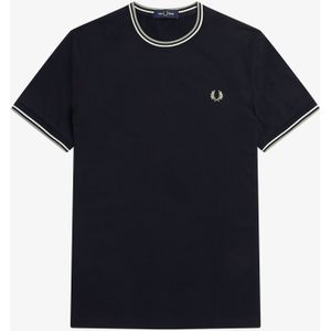 Fred Perry Twin Tipped regular fit T-shirt M1588, korte mouw O-hals, Navy, blauw -  Maat: XXL