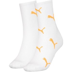 Puma Cat Logo Sock (2-pack), dames sokken, mango combi dessin -  Maat: 35-38