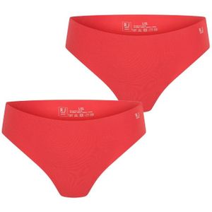 RJ Bodywear RJ dames Invisible Sousse dames string (2-pack), donkerrood