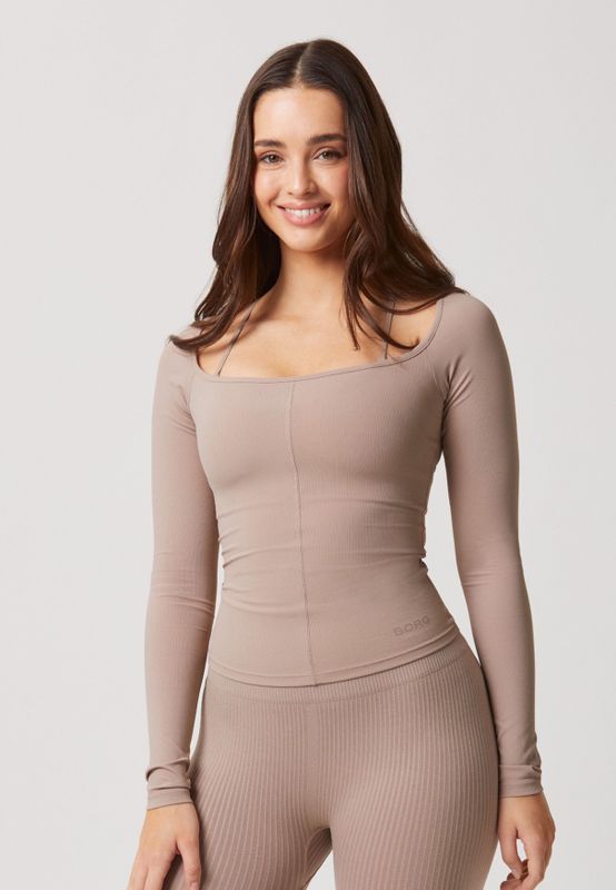 Björn Borg - Studio Ballerina Long Sleeve - Trainingstop - Slim-fit - Zwart