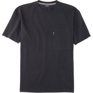 OLYMP Casual modern fit T-shirt, zwart -  Maat: L