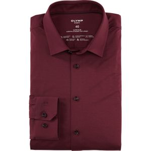 OLYMP 24/7 No. 6 Six super slim fit overhemd, tricot, chianti