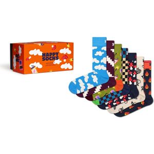 Happy Socks A Wild Week Socks Gift Set (7-pack), unisex sokken in cadeauverpakking - Unisex - Maat: 41-46